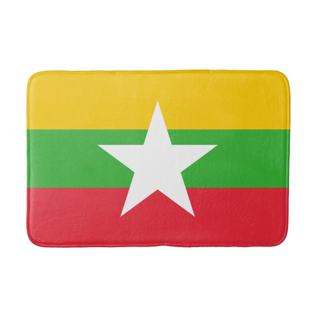 Tapete De Banheiro Bandeira de Myanmar (Frente)