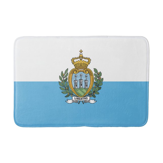 Tapete De Banheiro Bandeira de São Marinho (Frente)