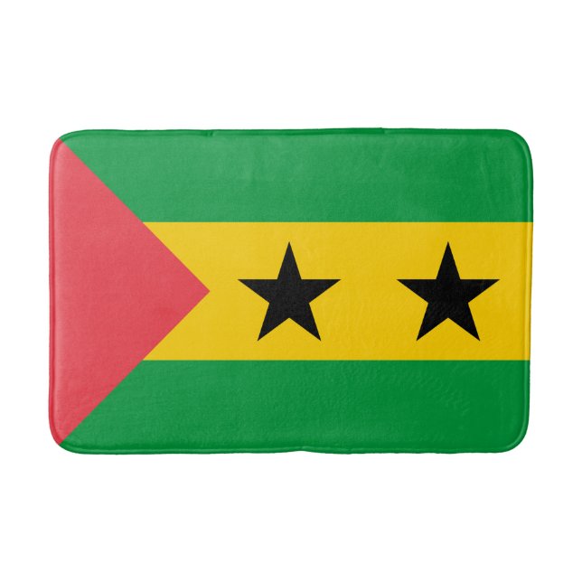 Tapete De Banheiro Bandeira de São Tomé e Príncipe (Frente)