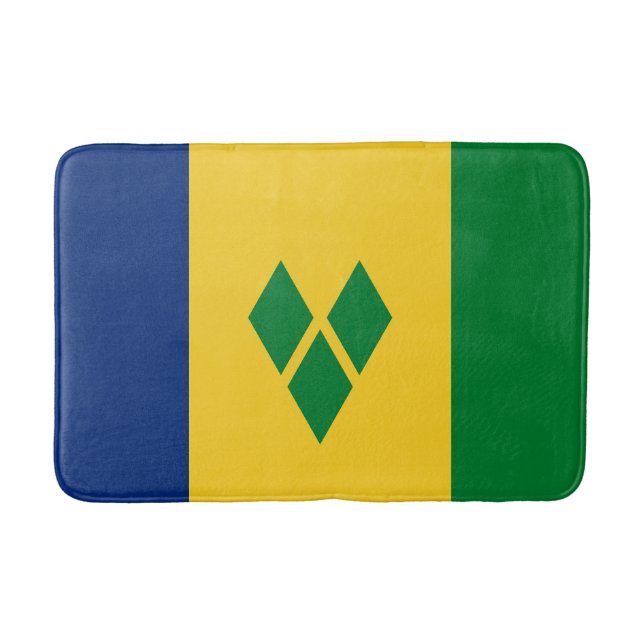 Tapete De Banheiro Bandeira de São Vicente (Frente)