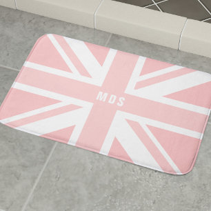 Tapete De Banheiro Bandeira de Sindicato Rosa Sinalizador Moderno Mon