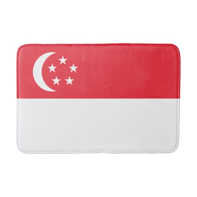 Tapete De Banheiro Bandeira de Singapura (Frente)