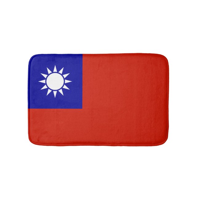 Tapete De Banheiro Bandeira de Taiwan (frente)