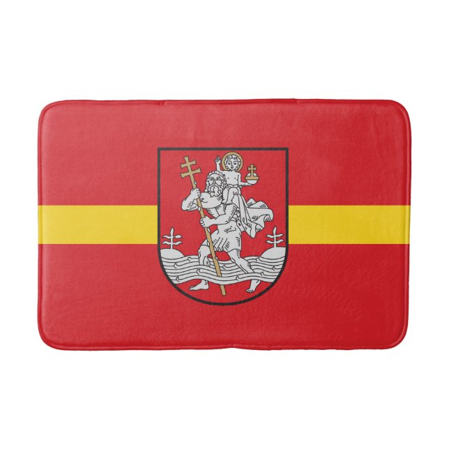 Tapete De Banheiro Bandeira de Vilnius, Lituânia Bath Mat (Frente)