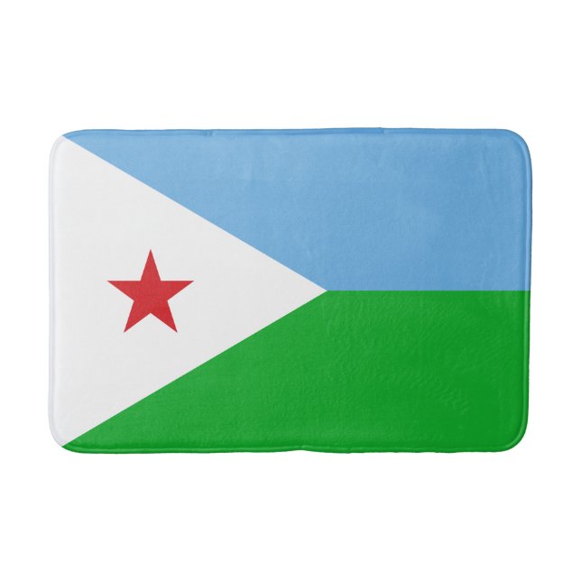 Tapete De Banheiro Bandeira do Djibuti (Frente)