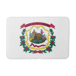 Tapete De Banheiro Bandeira do Estado da Virgínia Ocidental