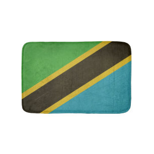 Tapete De Banheiro Bandeira do estado soberano do Grunge de Tanzânia