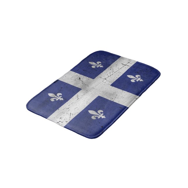 Tapete De Banheiro Bandeira do estilo Quebec grunge erodido (Angulado)