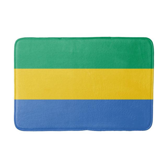 Tapete De Banheiro Bandeira do Gabão (Frente)