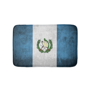 Tapete De Banheiro Bandeira do Grunge de Guatemala
