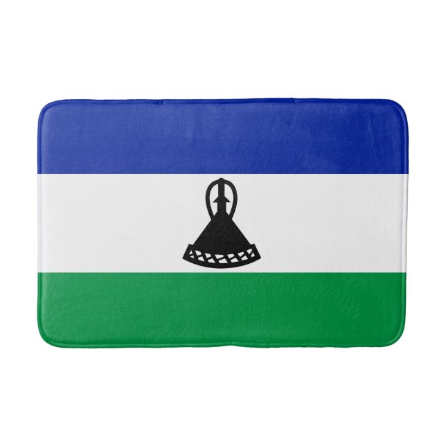Tapete De Banheiro Bandeira do Lesoto (Frente)