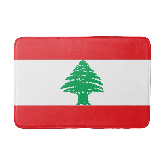 Tapete De Banheiro Bandeira do Líbano (Frente)