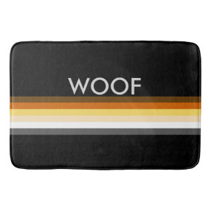 Tapete De Banheiro Bandeira do Orgulho dos Ursos Gays Masculinos WOOF