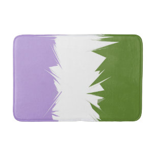 Tapete De Banheiro Bandeira do Orgulho Genderqueer Abstrata ZigZag Es