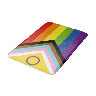 Tapete De Banheiro Bandeira do orgulho intersexo SlipperyJoe's fundo 