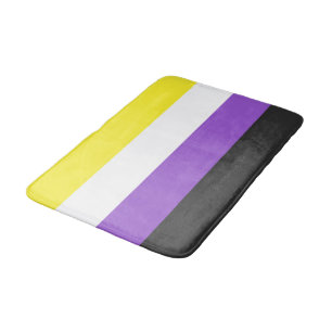 Tapete De Banheiro Bandeira do Orgulho Não Binário SlipperyJoe's amar
