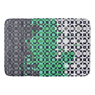 Tapete De Banheiro Bandeira do Orgulho Neutrois Abstrata Pixelada Tri