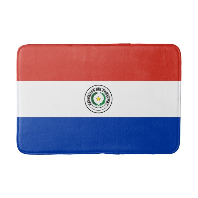 Tapete De Banheiro Bandeira do Paraguai (Frente)