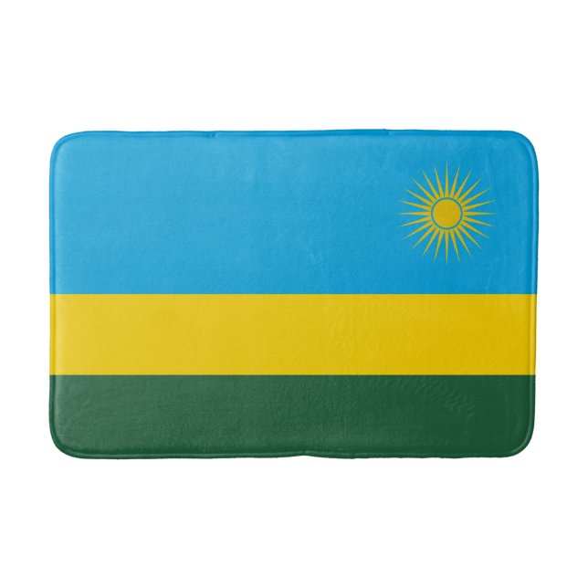 Tapete De Banheiro Bandeira do Ruanda (Frente)