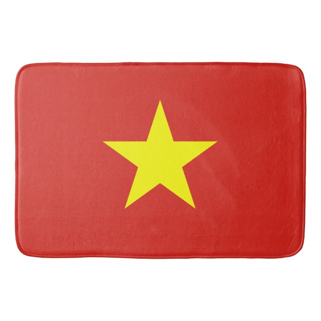 Tapete De Banheiro Bandeira do Vietname (Frente)