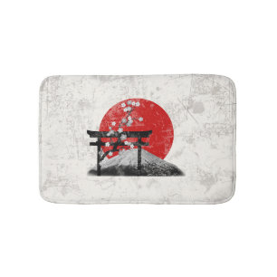 Tapete De Banheiro Bandeira e símbolos de Japão ID153