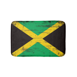 Tapete De Banheiro Bandeira jamaicana do Grunge