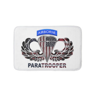 Tapete De Banheiro Bandeira Paraquedista Americana Projetada Personal