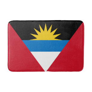 Tapete De Banheiro Bandeira Patriótica de Antígua e Barbuda