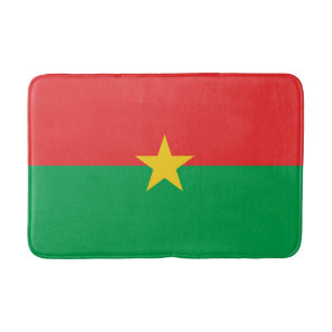 Tapete De Banheiro Bandeira Patriótica de Burkina Faso