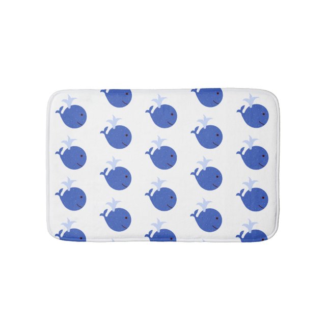 Tapete De Banheiro Banheira Azul Shiplap Kids Bath Mat (frente)