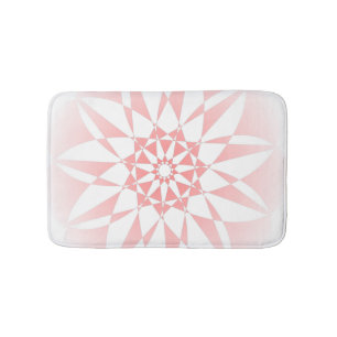 Tapete De Banheiro Banheira Floral bonito com Gradação Rosa