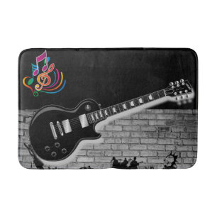 Tapete De Banheiro banheiro de guitarra de música