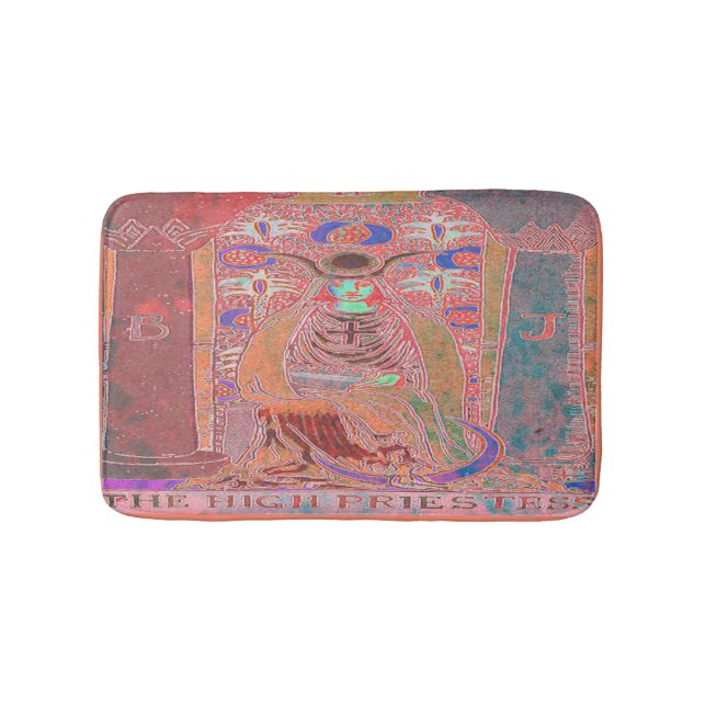 Tapete De Banheiro Banheiro de Tarot Card de Alta Sacerdote (frente)