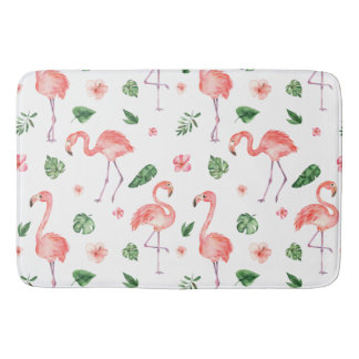 Tapete De Banheiro Banhroom Tropical Rosa Flamingo Patterno