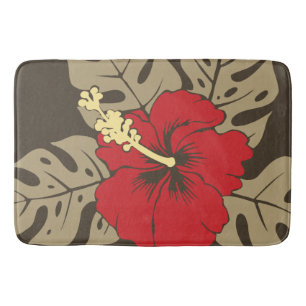 Tapete De Banheiro Banzai Beach Hawaiian Hibiscus Floral
