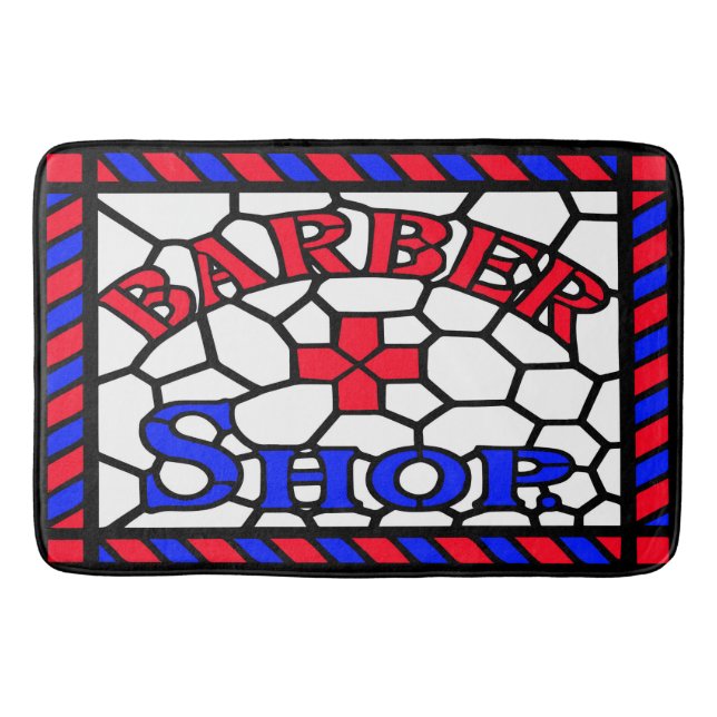 Tapete De Banheiro Barbershop StainGlass (Frente)