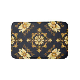 Tapete De Banheiro "Barockes Ornament-Muster in Gold und Schwarz" Dec