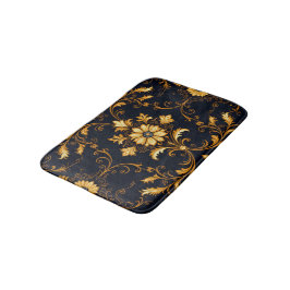 Tapete De Banheiro "Barockes Ornament-Muster in Gold und Schwarz" Dec