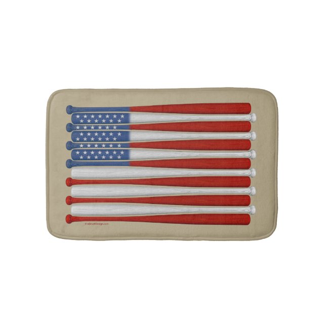 Tapete De Banheiro Baseball America (EUA) (frente)