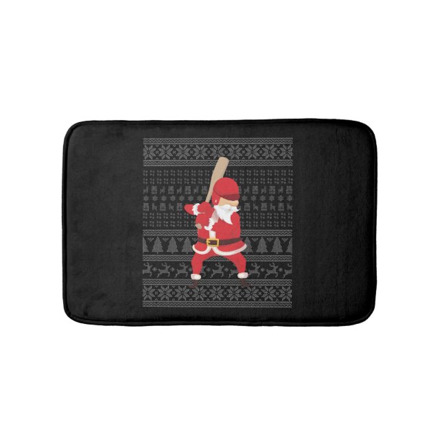 Tapete De Banheiro Baseball de Natal (frente)