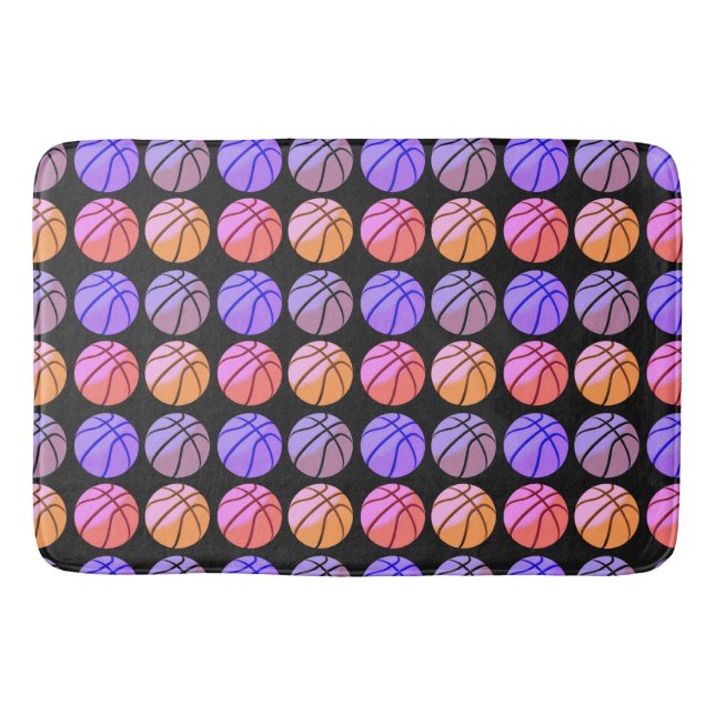 Tapete De Banheiro Basquete Pop Art (Frente)