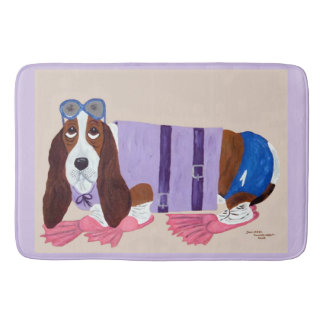 Tapete De Banheiro Basset Hound de Nadadeiras