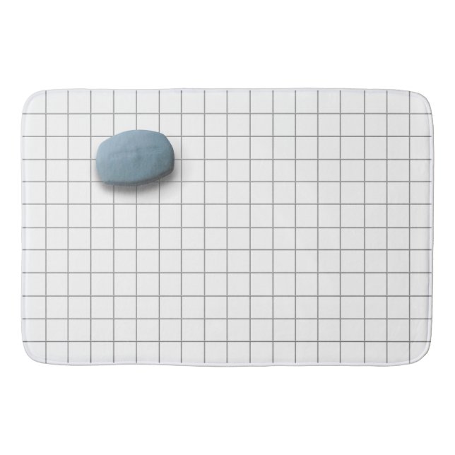 Tapete De Banheiro Bath Mat Azul (Frente)