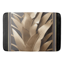 Tapete De Banheiro Bath Mat/Banana Metálica Esculpida Folha2/Matra De