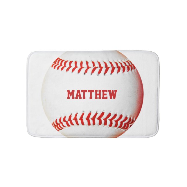Tapete De Banheiro Bath Mat Baseball (frente)