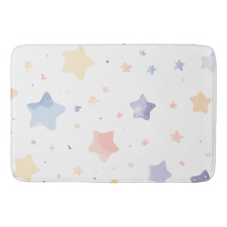 Tapete De Banheiro Bath Mat branca e branca, com estrelas