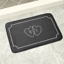 Tapete De Banheiro Bath Mat. Casal Cardíaco Balkboard Rustic