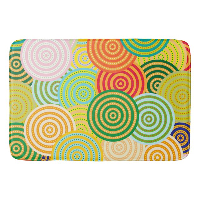 Tapete De Banheiro Bath Mat Círculos (Frente)