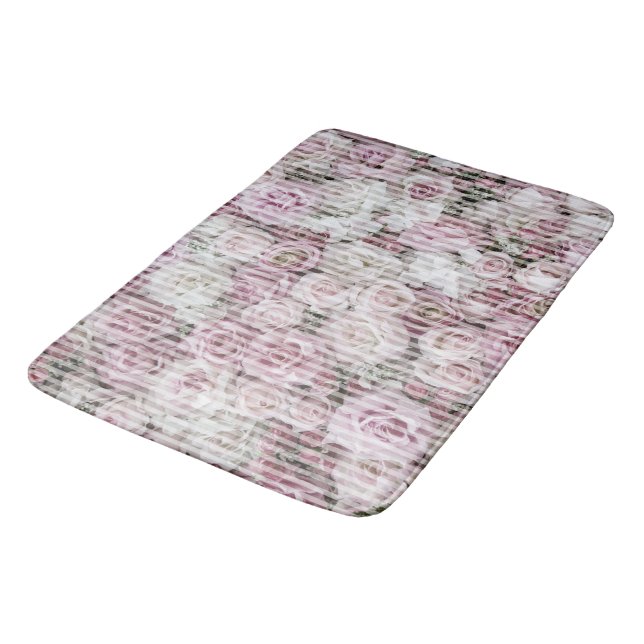 Tapete De Banheiro Bath Mat - Colagem de Rosas Vitorianos (Angulado)