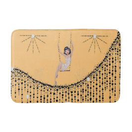 Tapete De Banheiro Bath Mat com Flapper Girl no Swing
